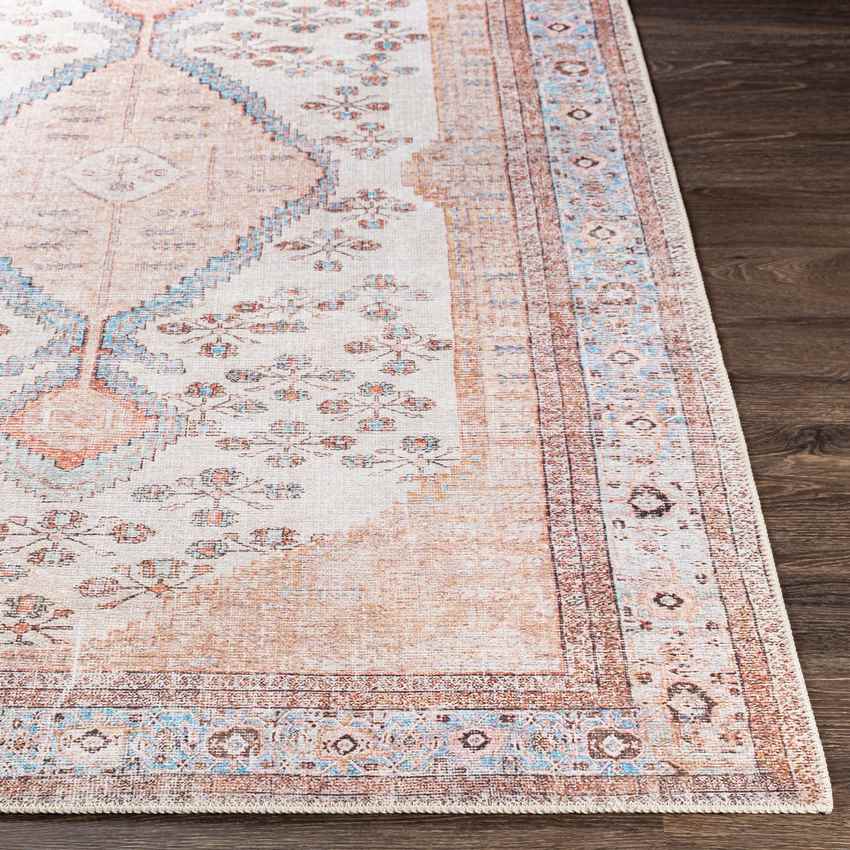 Midwoud Traditional Blush Washable Area Rug