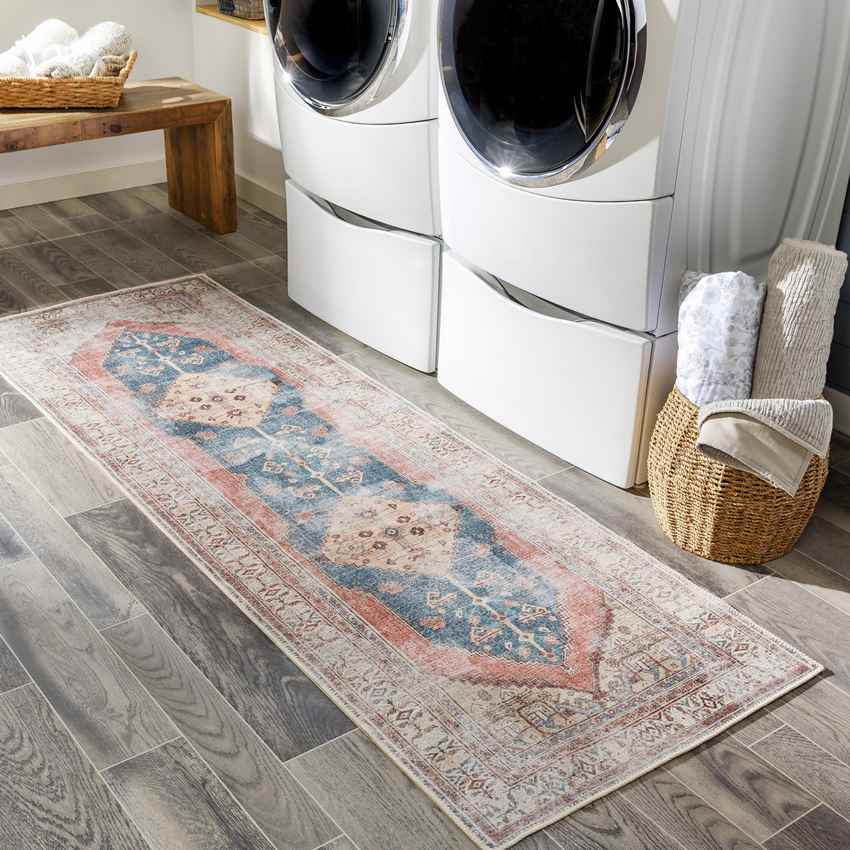 Kwadijk Traditional Wheat Washable Area Rug