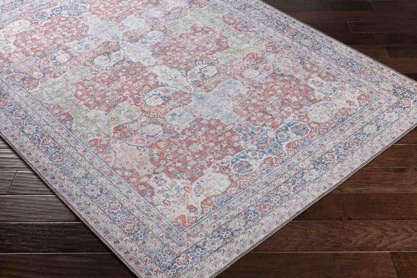 North Riverside Traditional Blush Washable Area Rug