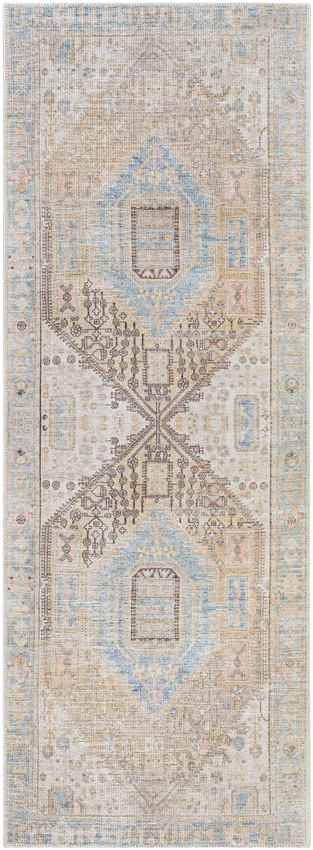 Oak Lawn Traditional Tan Washable Area Rug