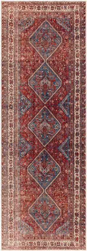 Union Hill Traditional Saffron Washable Area Rug