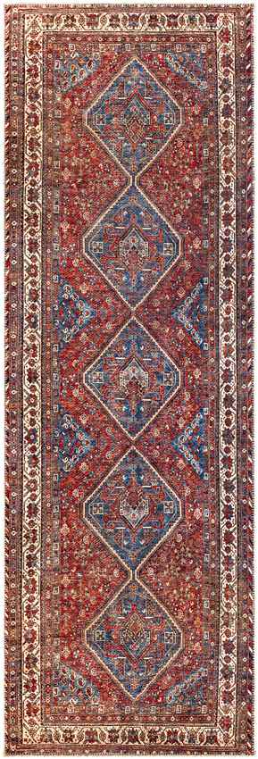 Union Hill Traditional Saffron Washable Area Rug