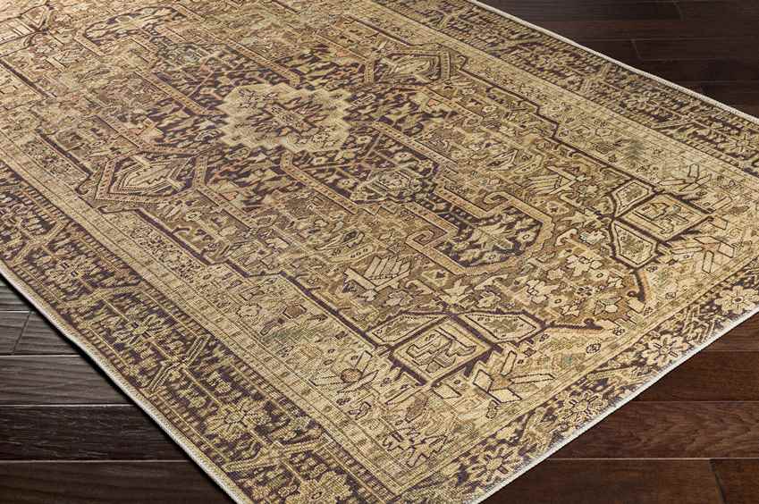 Arma Traditional Caramel Washable Area Rug