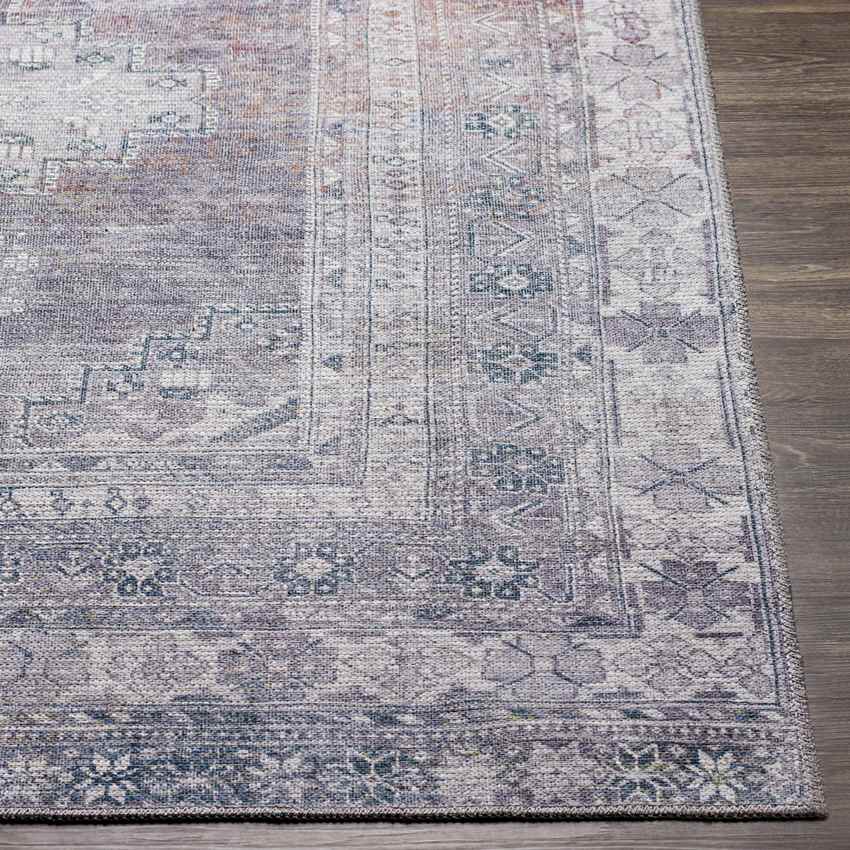 McCordsville Traditional Slate Washable Area Rug