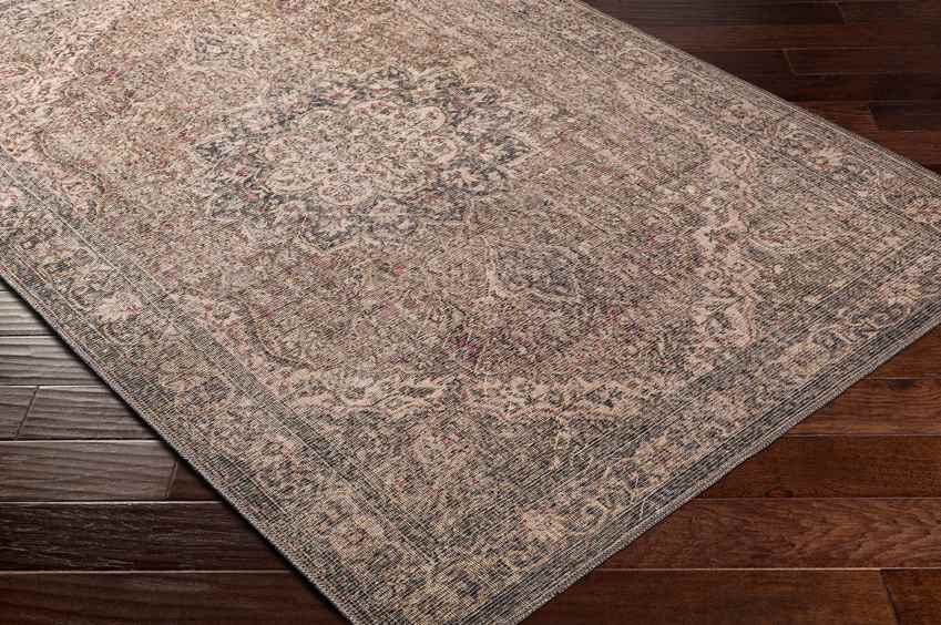 Macy Traditional Camel Washable Area Rug