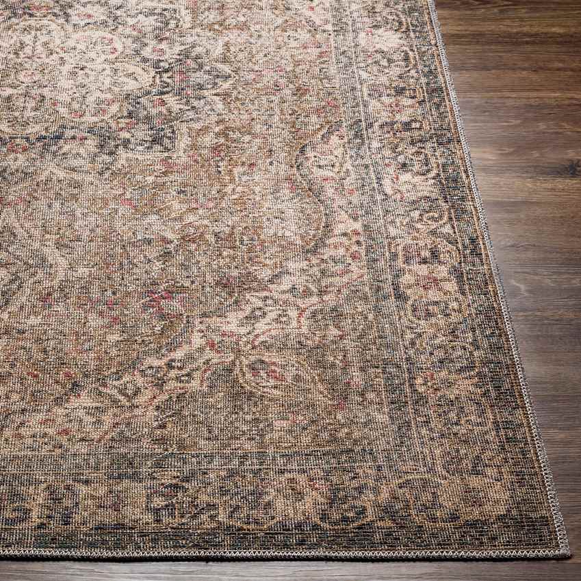 Macy Traditional Camel Washable Area Rug