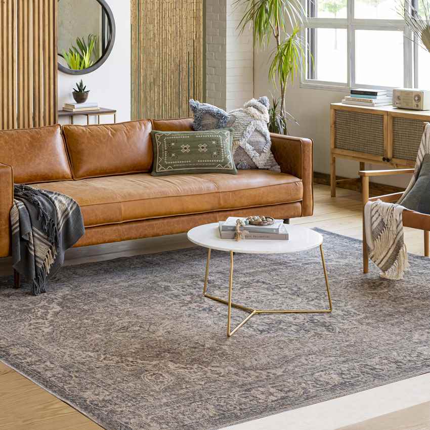 Macy Traditional Camel Washable Area Rug