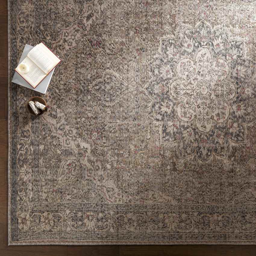 Macy Traditional Camel Washable Area Rug