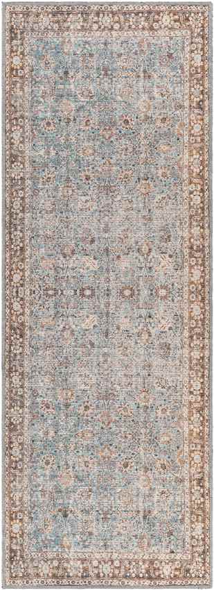 Markle Traditional Dark Teal Washable Area Rug