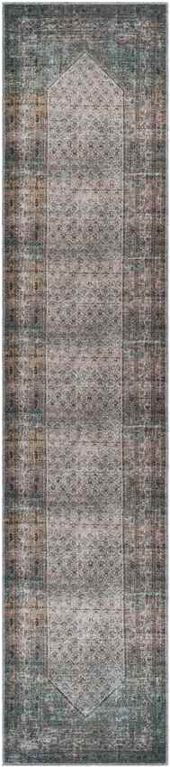 Hayri Traditional Burnt Orange Washable Area Rug