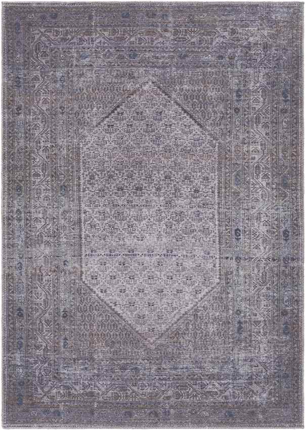 Hayri Traditional Medium Gray Washable Area Rug