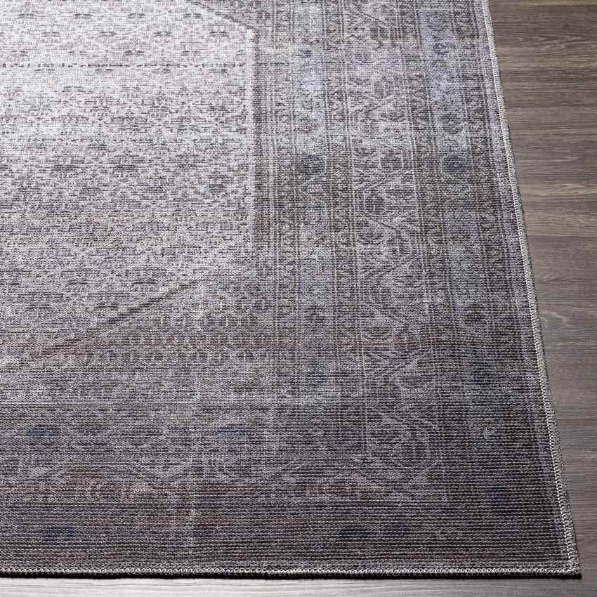 Hayri Traditional Medium Gray Washable Area Rug