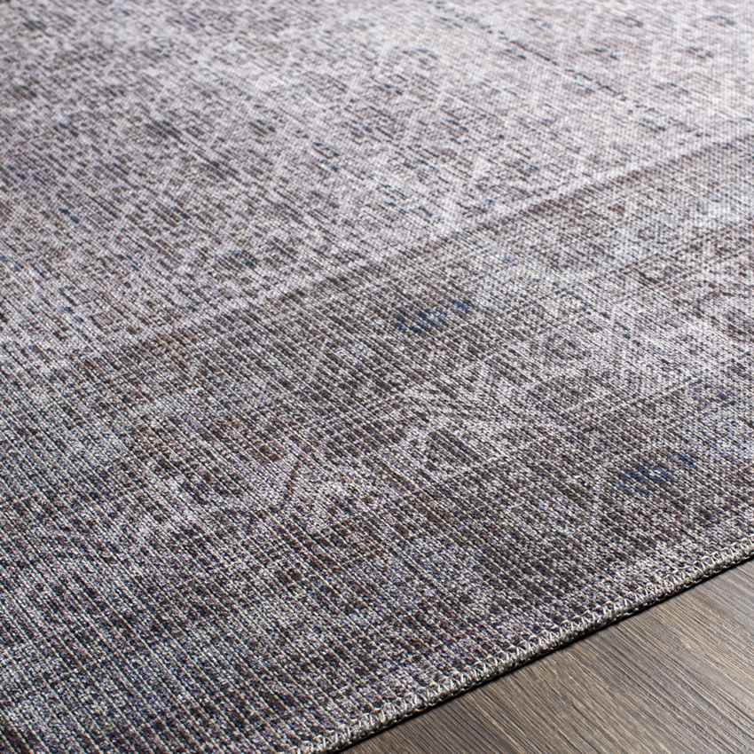 Hayri Traditional Medium Gray Washable Area Rug