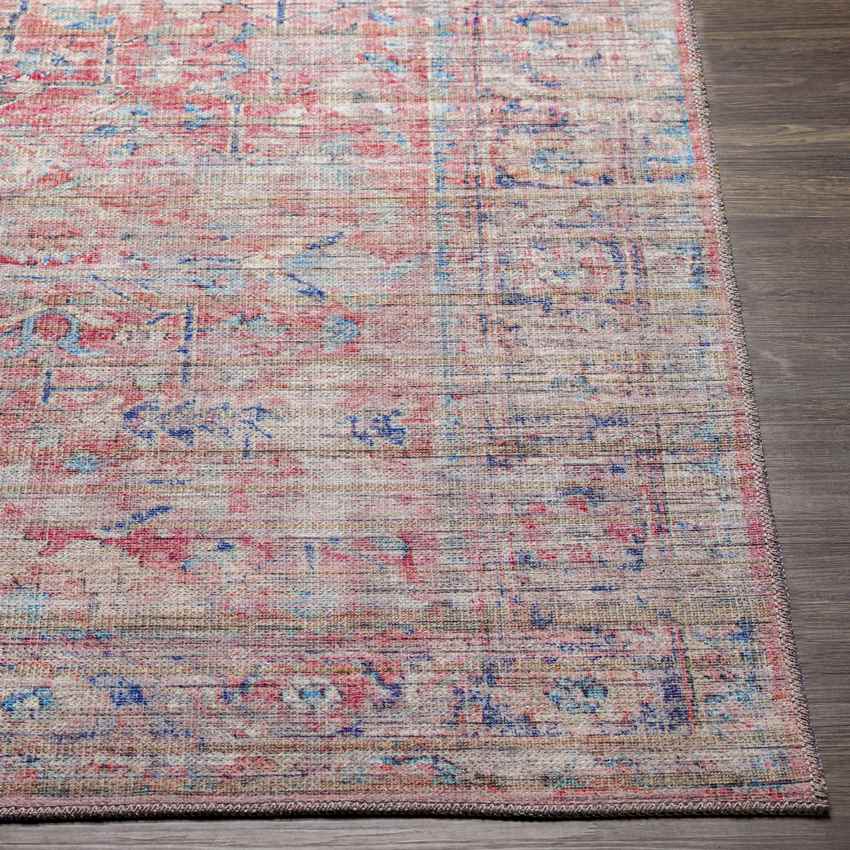 Medaryville Traditional Blush Washable Area Rug