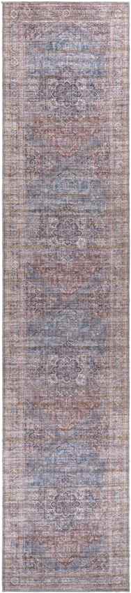 Russiaville Traditional Brown Washable Area Rug