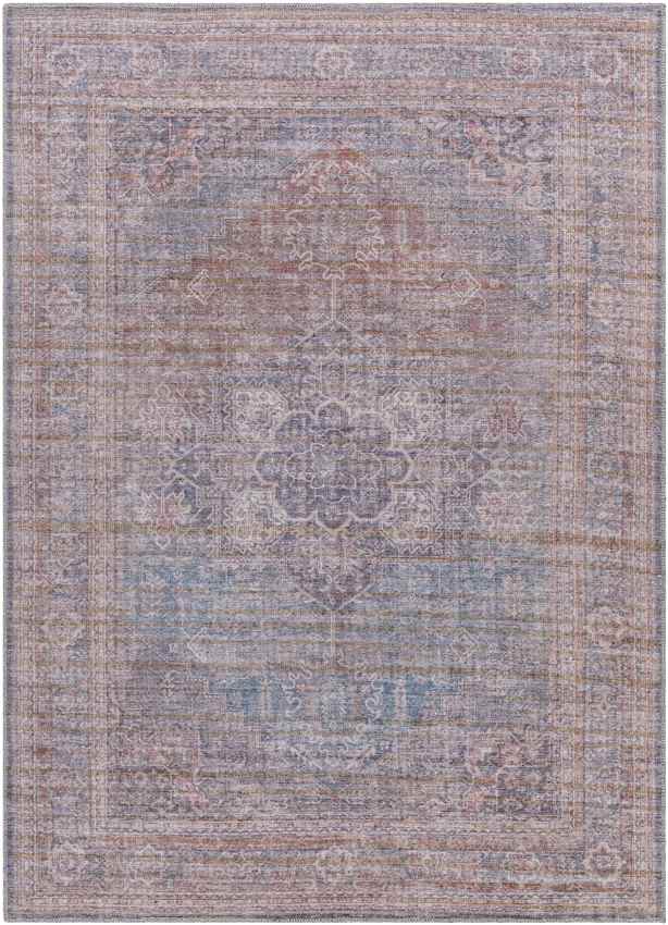 Russiaville Traditional Brown Washable Area Rug