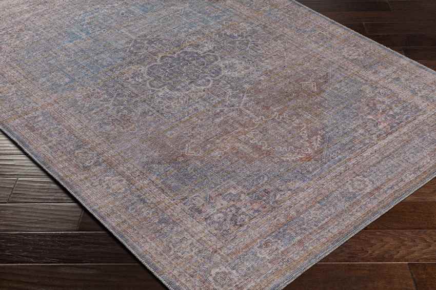 Russiaville Traditional Brown Washable Area Rug