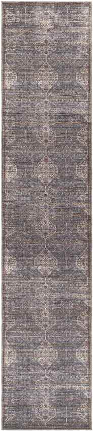 St John Traditional Brown Washable Area Rug