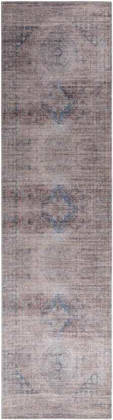 Michiana Shores Traditional Pale Blue Washable Area Rug