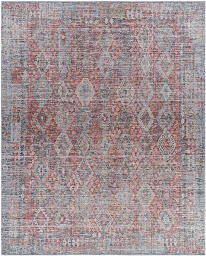 Michigantown Traditional Burnt Orange Washable Area Rug