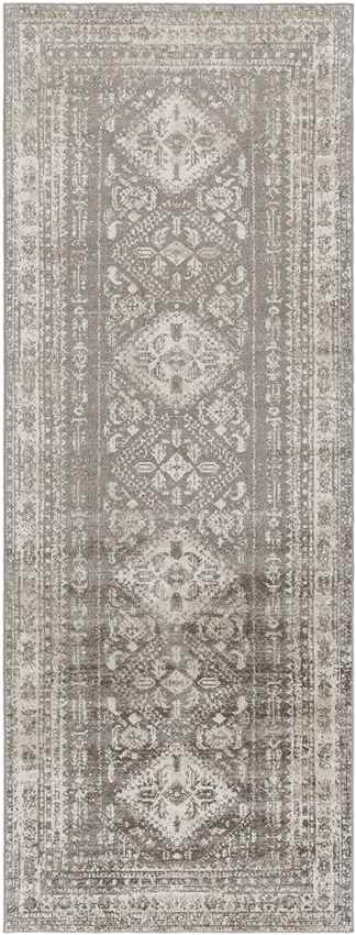 Salamonia Traditional Dark Brown Washable Area Rug