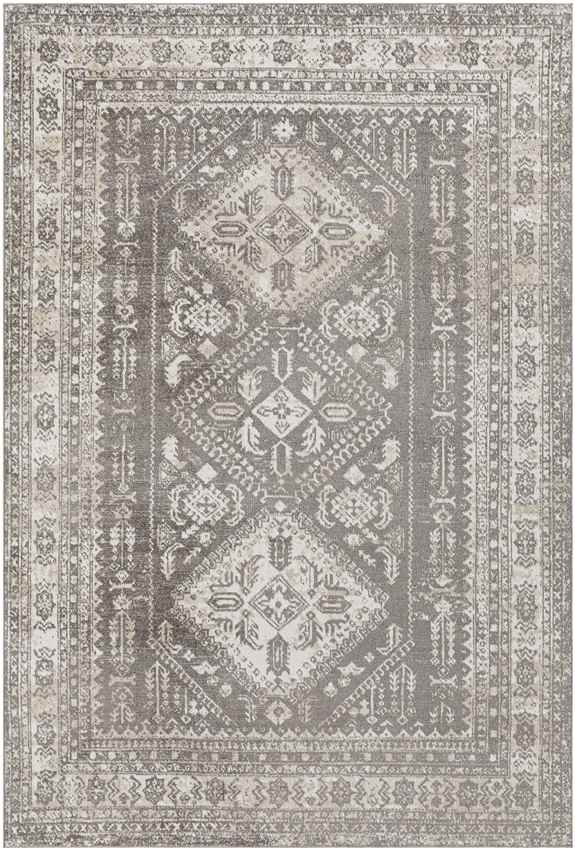 Salamonia Traditional Dark Brown Washable Area Rug