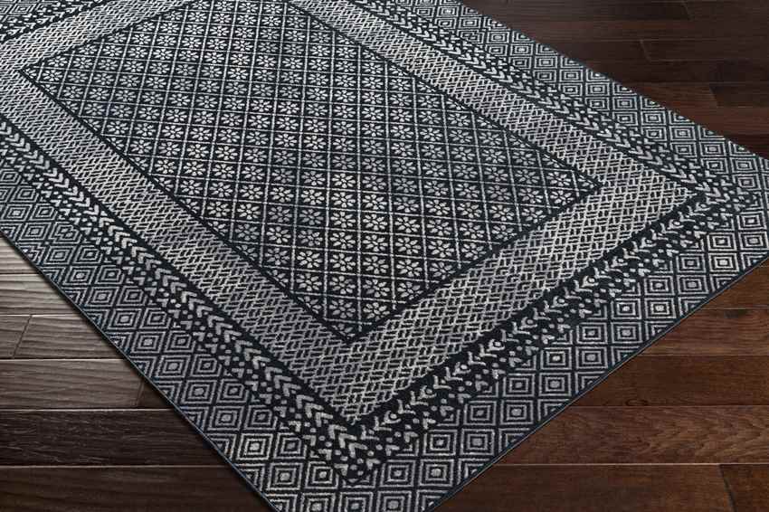 Schererville Traditional Ink Washable Area Rug