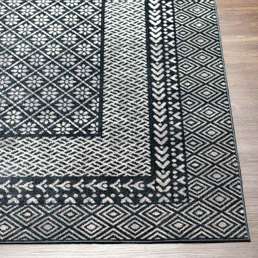 Schererville Traditional Ink Washable Area Rug