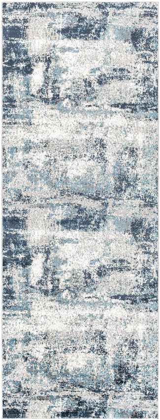 Shadeland Traditional Denim Washable Area Rug