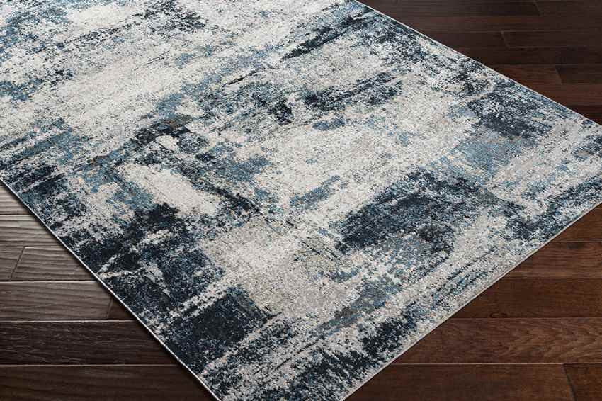 Shadeland Traditional Denim Washable Area Rug