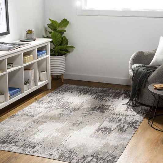 Olpe Traditional Taupe Washable Area Rug