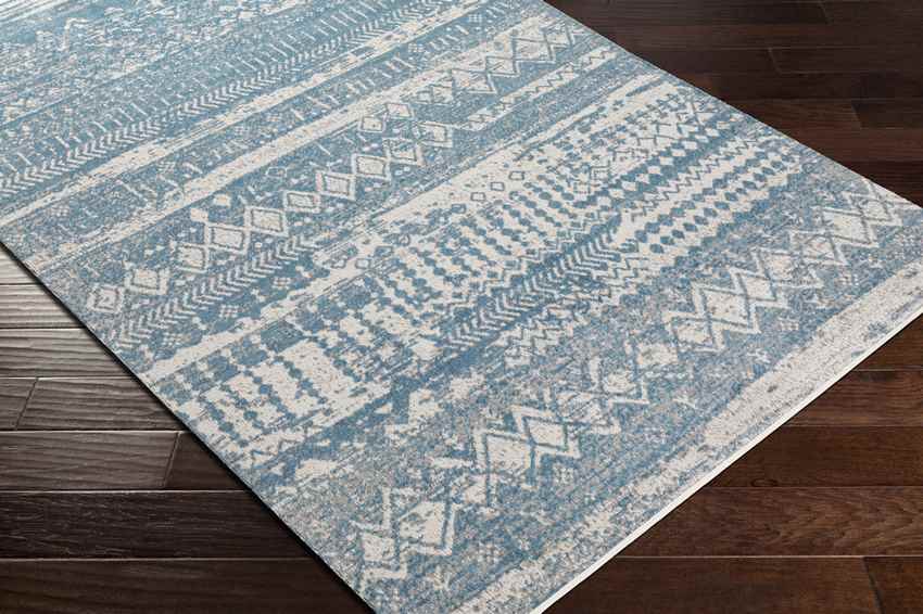 Matt Global Sky Blue Washable Area Rug