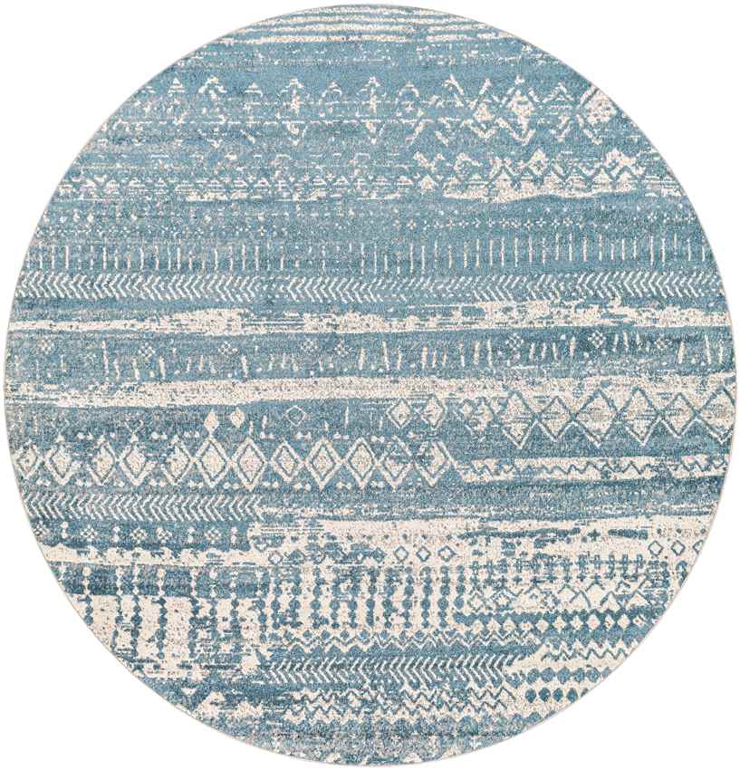 Matt Global Sky Blue Washable Area Rug