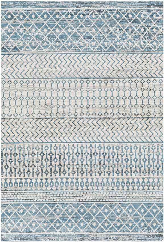 West Terre Haute Global Pale Blue Washable Area Rug