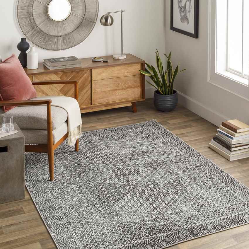 West Harrison Global Gray Washable Area Rug