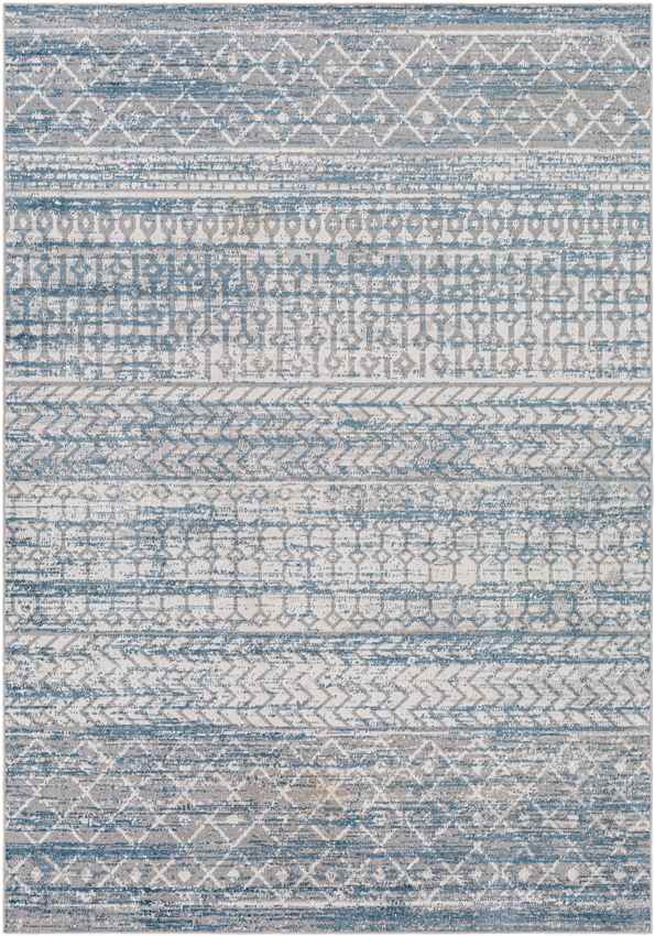 West Terre Haute Global Blue Washable Area Rug