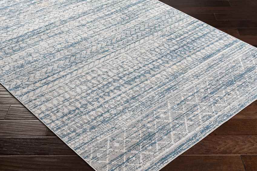 West Terre Haute Global Blue Washable Area Rug