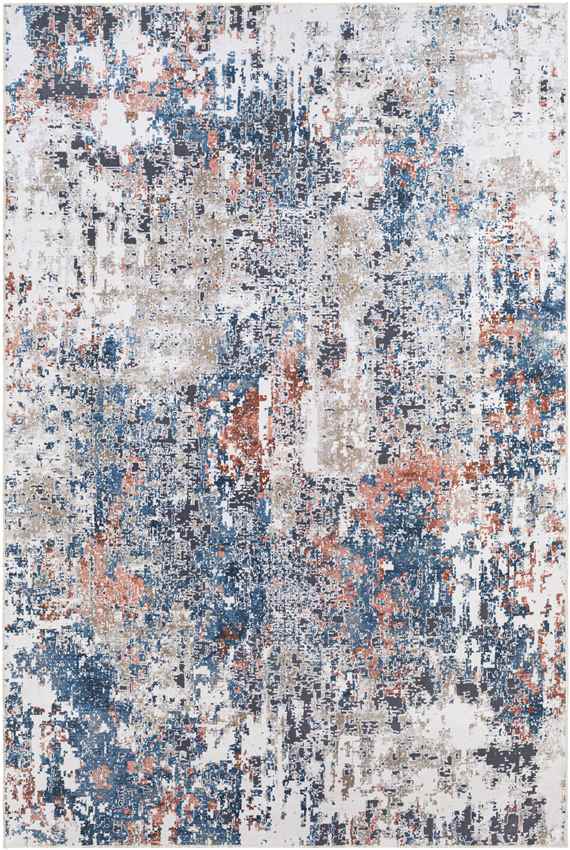 Sulphur Springs Modern Pale Blue Washable Area Rug