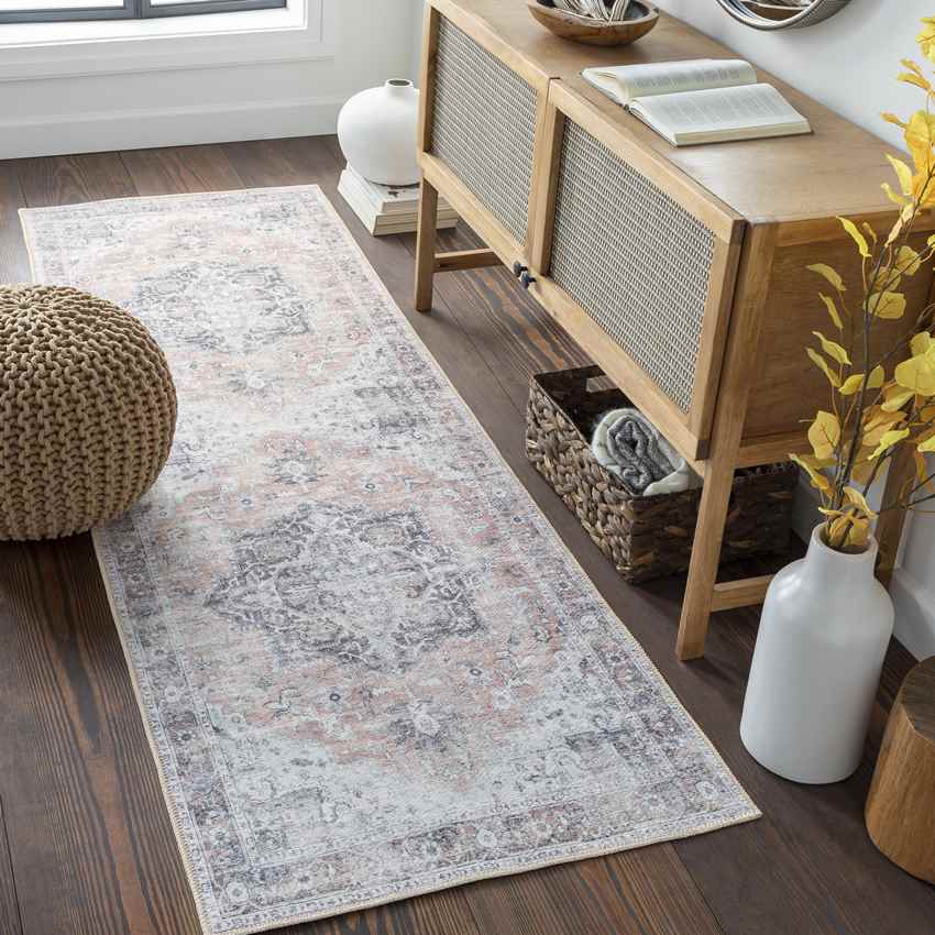 West Okoboji Traditional Gray Washable Area Rug