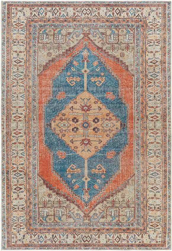 Westgate Traditional Burnt Orange Washable Area Rug