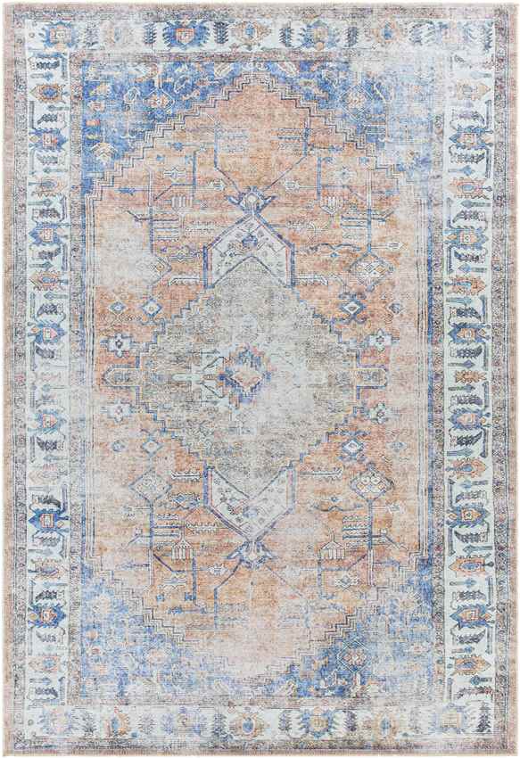 Westwood Traditional Blue Washable Area Rug