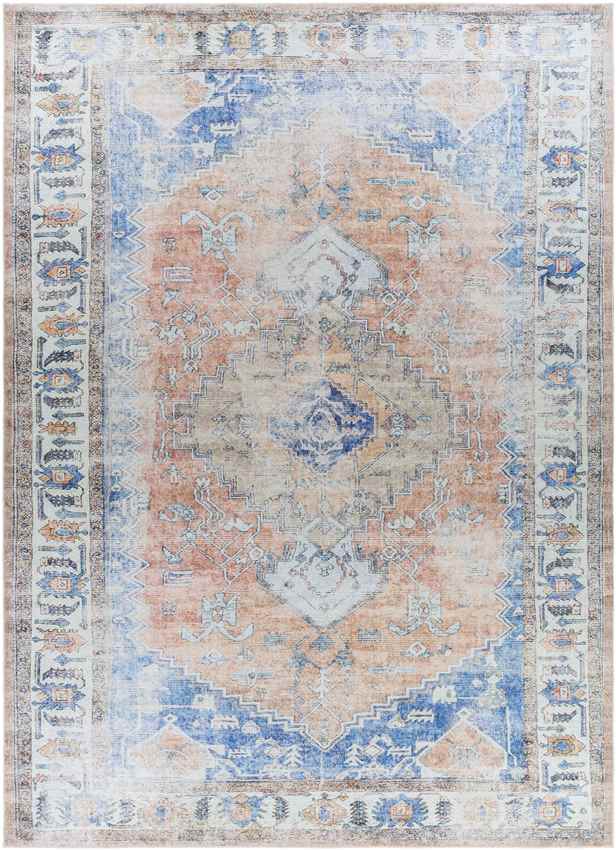 Westwood Traditional Blue Washable Area Rug