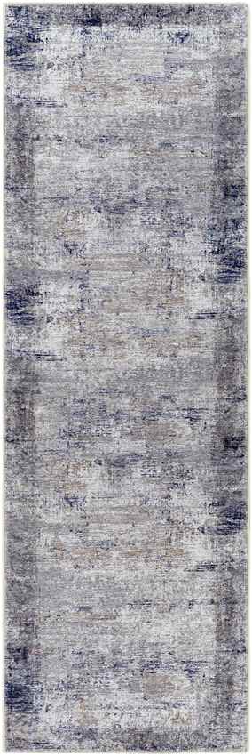 What Cheer Traditional Dark Blue Washable Area Rug