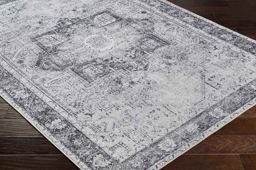 Nora Traditional Denim Washable Mandala Area Rug