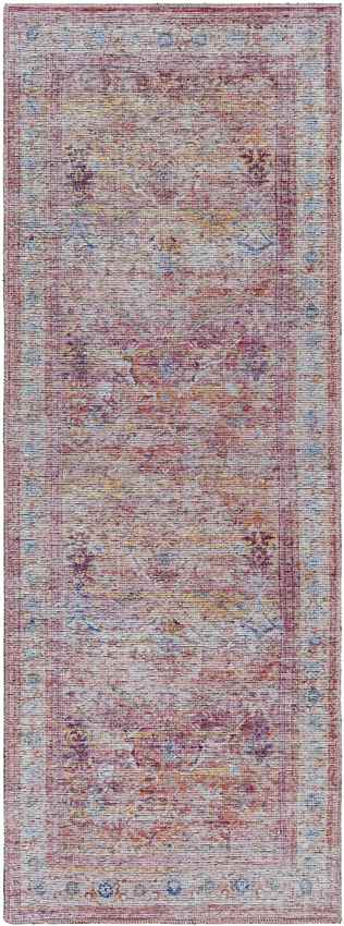 Afania Traditional Rust Washable Area Rug