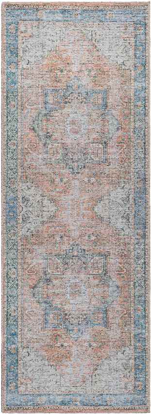 Fyllia Traditional Burnt Orange Washable Area Rug