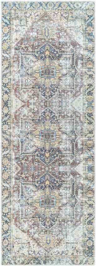 Gilbertville Traditional Green Washable Area Rug