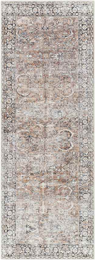 Marathovounos Traditional Brown Washable Area Rug