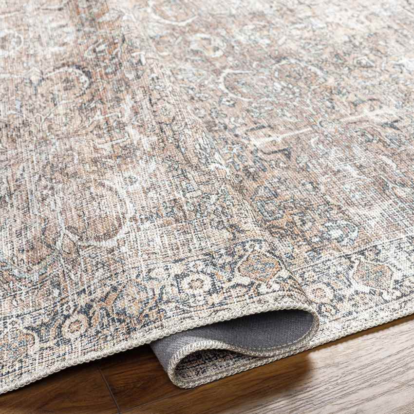 Marathovounos Traditional Brown Washable Area Rug