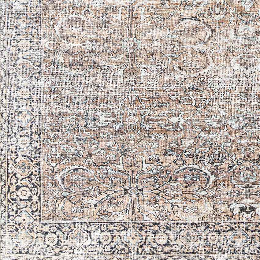 Marathovounos Traditional Brown Washable Area Rug